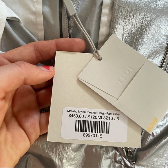 *SOLD* TIBI NWT crispy nylon stella cargo pants - Picture 6 of 11